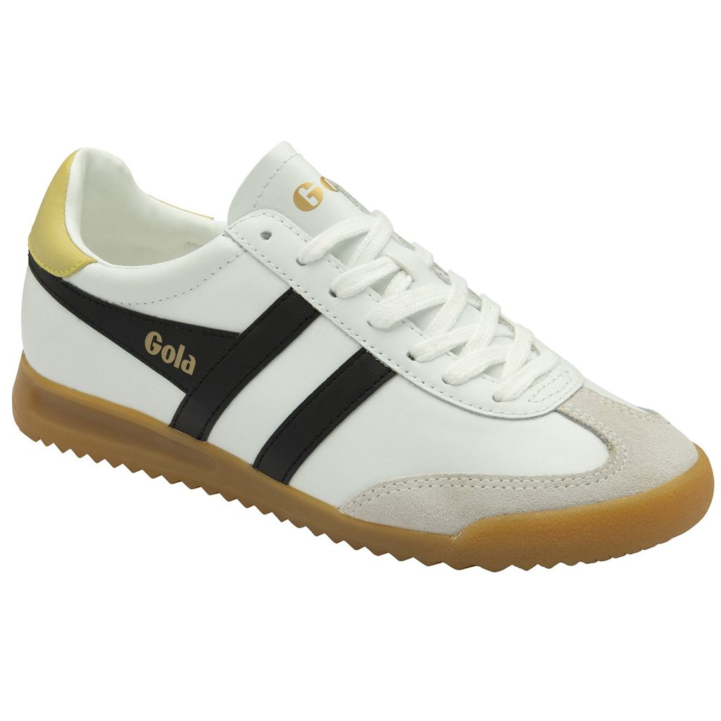Gola Classics Torpedo Leather Sneakers Bílé Černé Citrón CZ | GDCY-04528