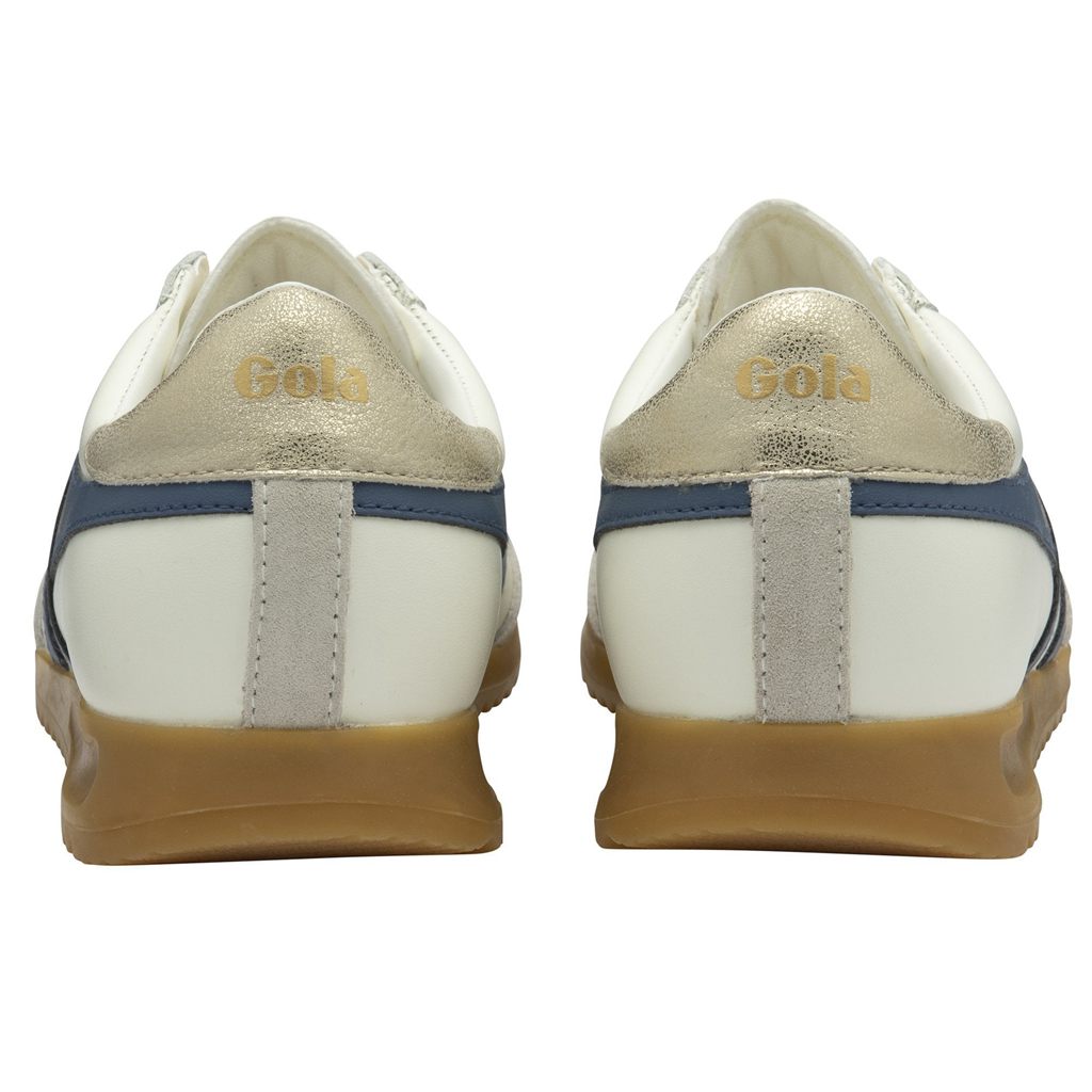 Gola Classics Torpedo Leather Sneakers Bílé Zlaté CZ | SKGN-15387