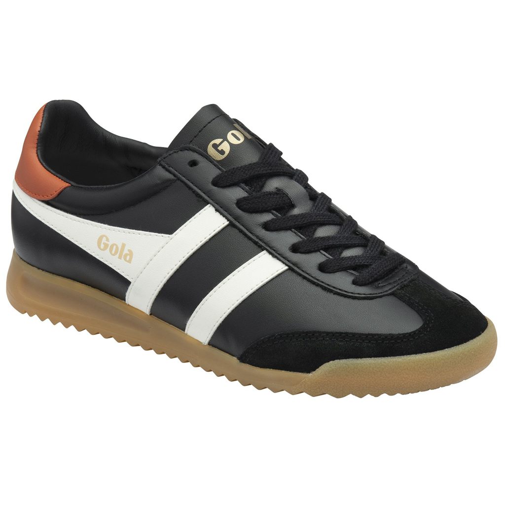 Gola Classics Torpedo Leather Sneakers Černé Bílé Oranžové CZ | SHBF-48123