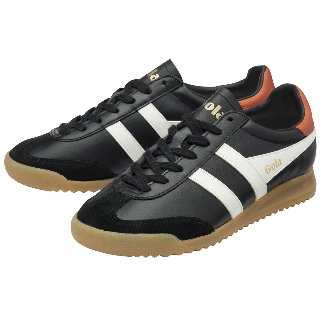 Gola Classics Torpedo Leather Sneakers Černé Bílé Oranžové CZ | SHBF-48123