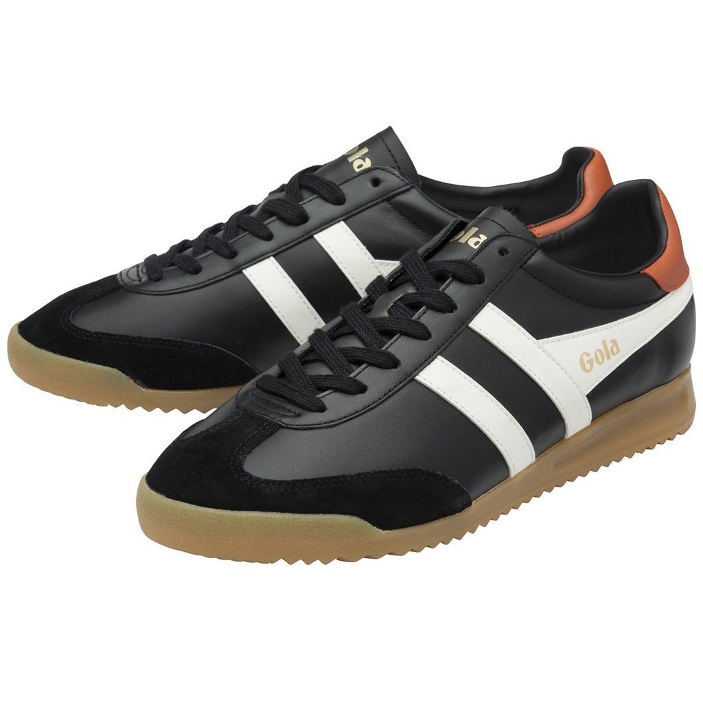 Gola Classics Torpedo Leather Sneakers Černé Bílé Oranžové CZ | KYJC-97842