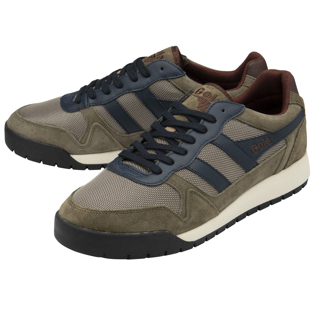Gola Classics Trek Low Sneakers Hnědožlutý Tmavě Blankyt Vínové CZ | HNRT-75013