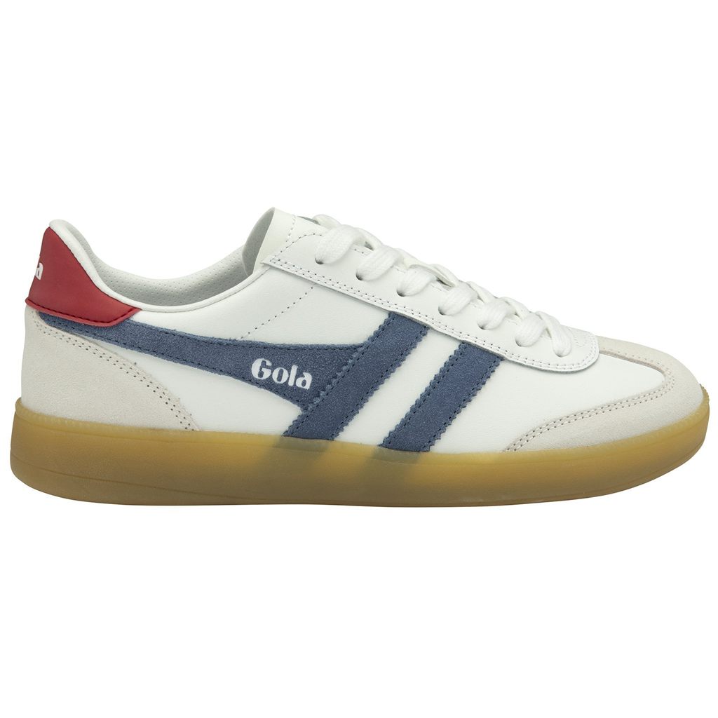 Gola Classics Viper Leather Sneakers Bílé Tmavě Červené CZ | UFMY-78024