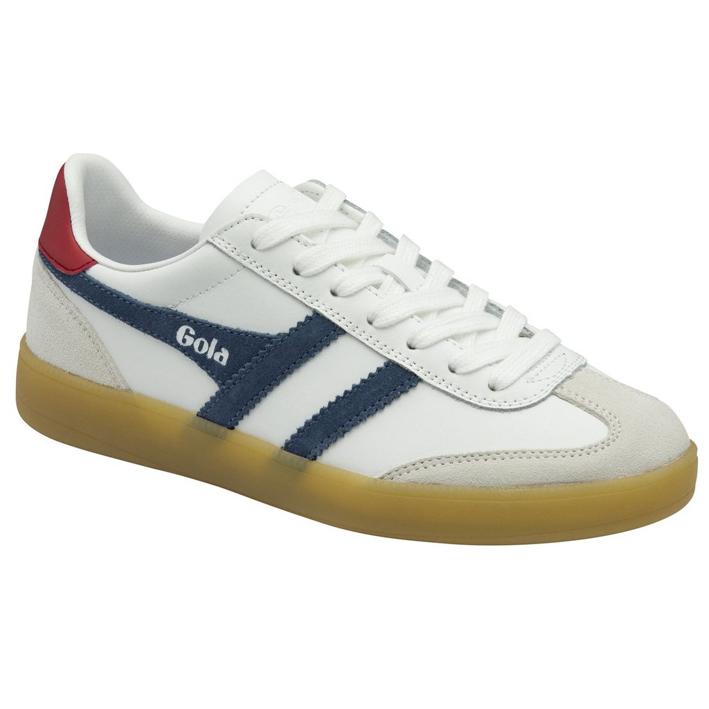 Gola Classics Viper Leather Sneakers Bílé Tmavě Červené CZ | UFMY-78024