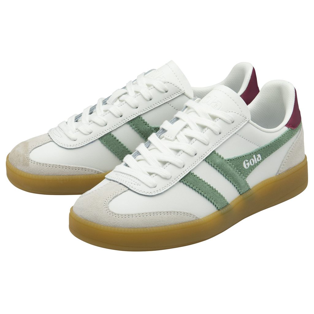 Gola Classics Viper Leather Sneakers Bílé Zelene CZ | QXTW-26701