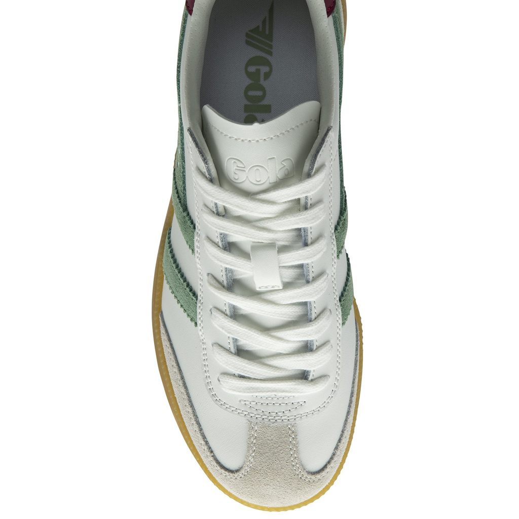 Gola Classics Viper Leather Sneakers Bílé Zelene CZ | QXTW-26701