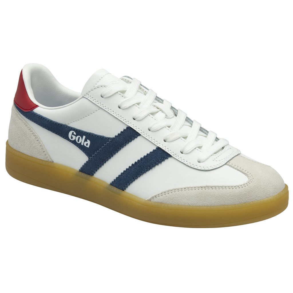Gola Classics Viper Leather Sneakers Bílé Tmavě Červené CZ | ZPIW-41530