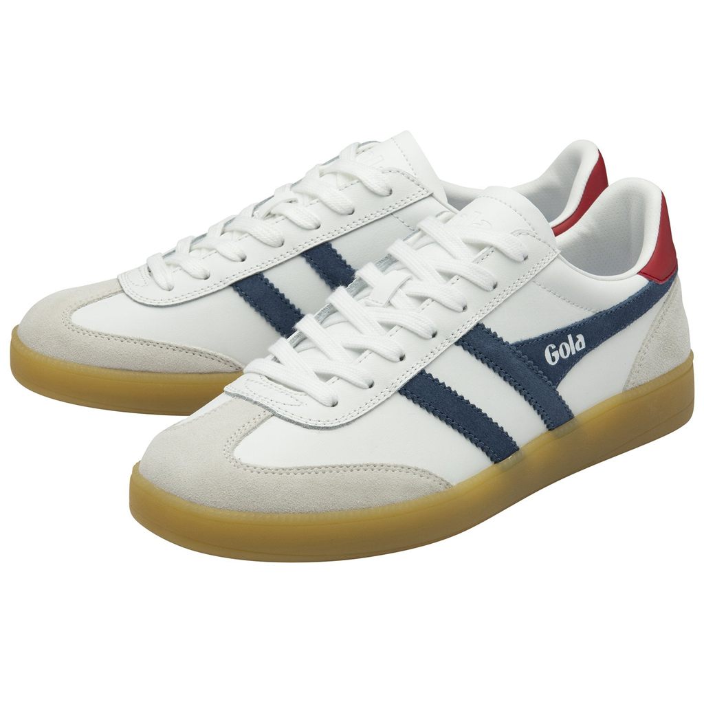 Gola Classics Viper Leather Sneakers Bílé Tmavě Červené CZ | ZPIW-41530