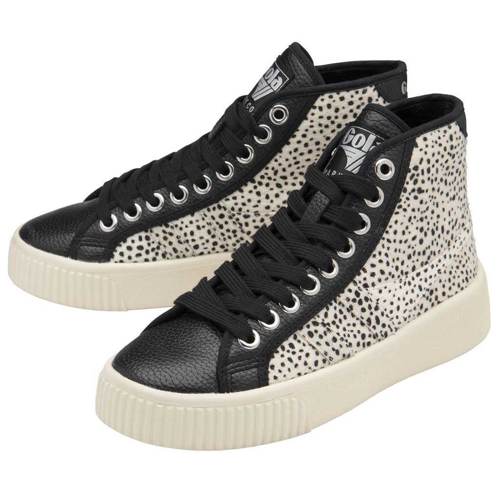 Gola Vegan Classics Baseline High Safari Pure Shoes Černé CZ | HCNB-69034
