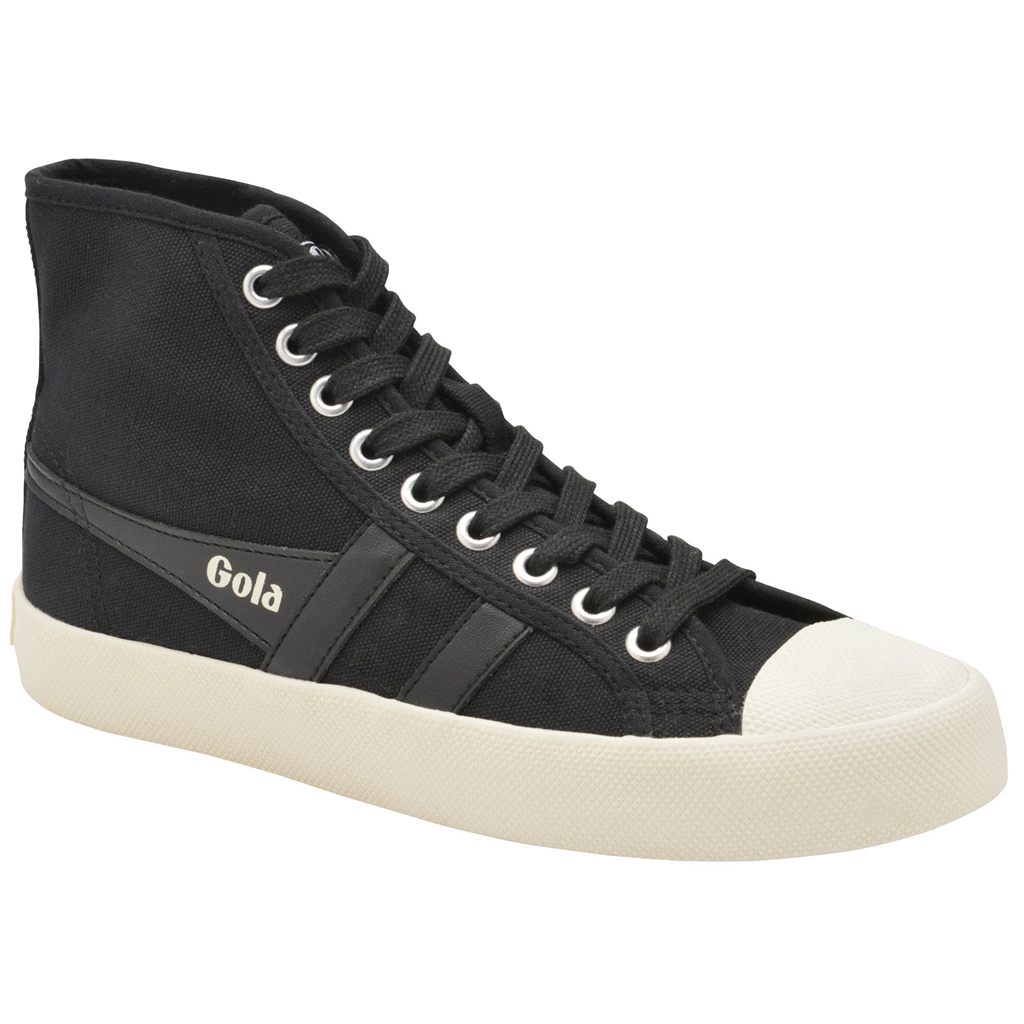 Gola Vegan Classics Coaster High Sneakers Černé Bílé CZ | OJXH-70534