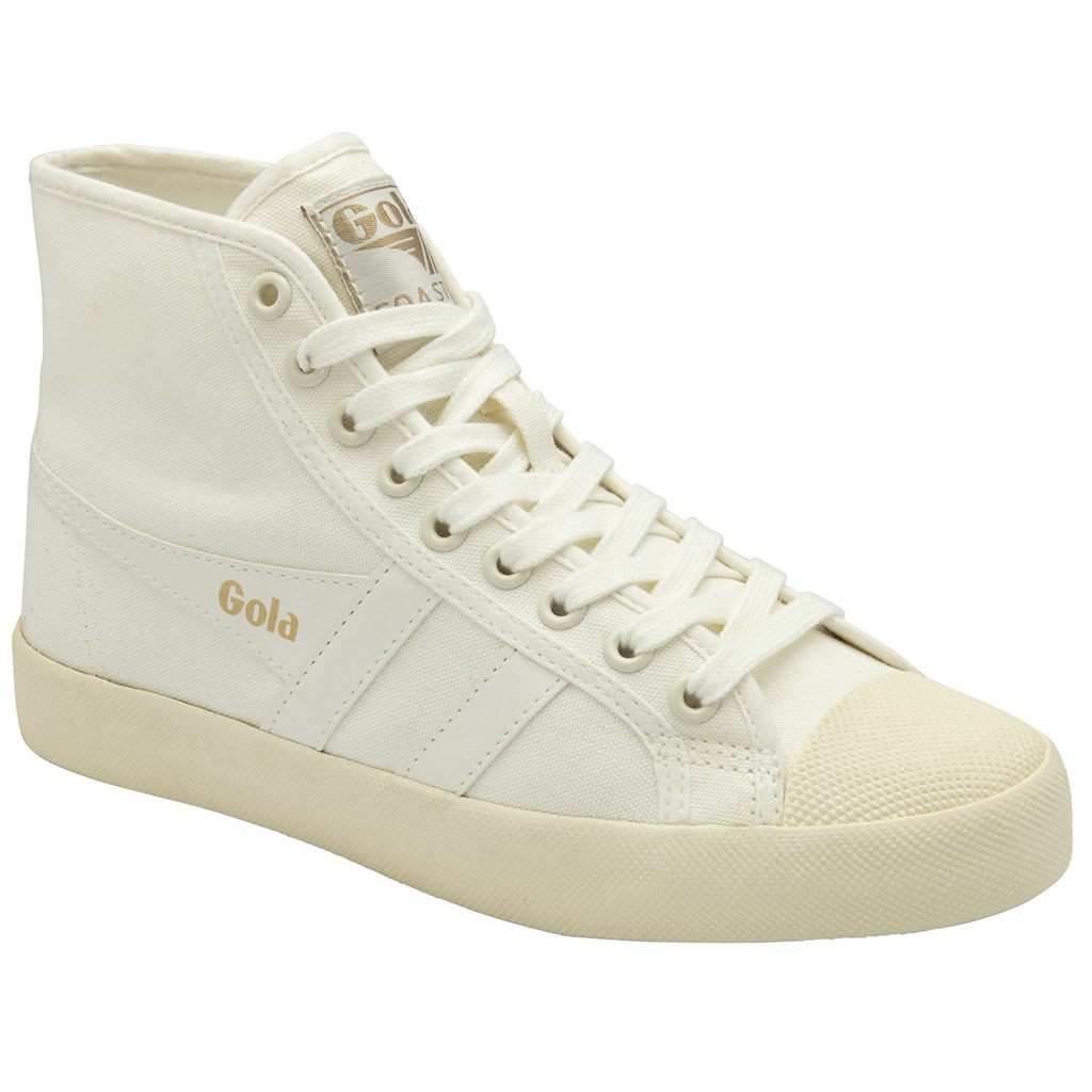 Gola Vegan Classics Coaster High Sneakers Bílé Zlaté CZ | HTDP-36574