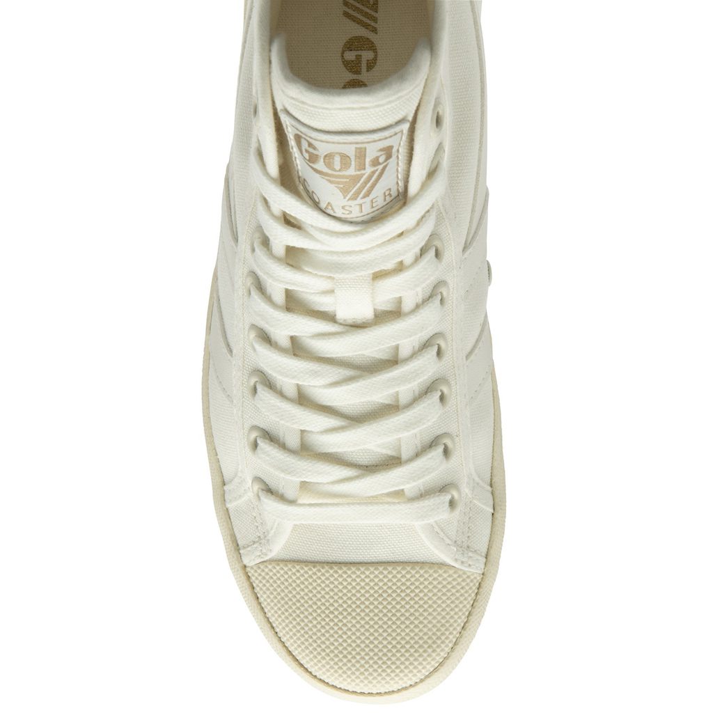 Gola Vegan Classics Coaster High Sneakers Bílé Zlaté CZ | HTDP-36574