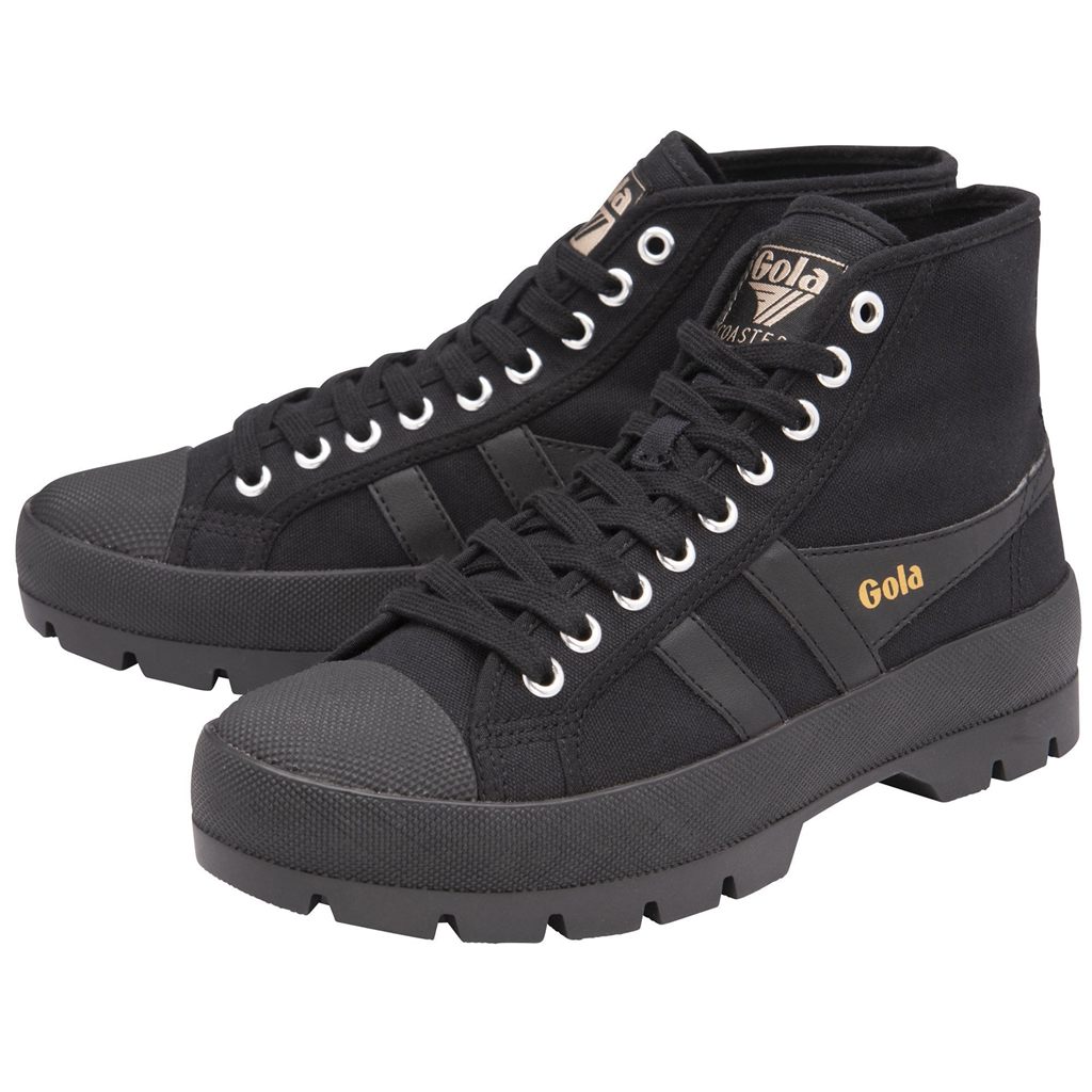 Gola Vegan Classics Coaster Peak High Sneakers Černé Černé Černé CZ | COVR-98360