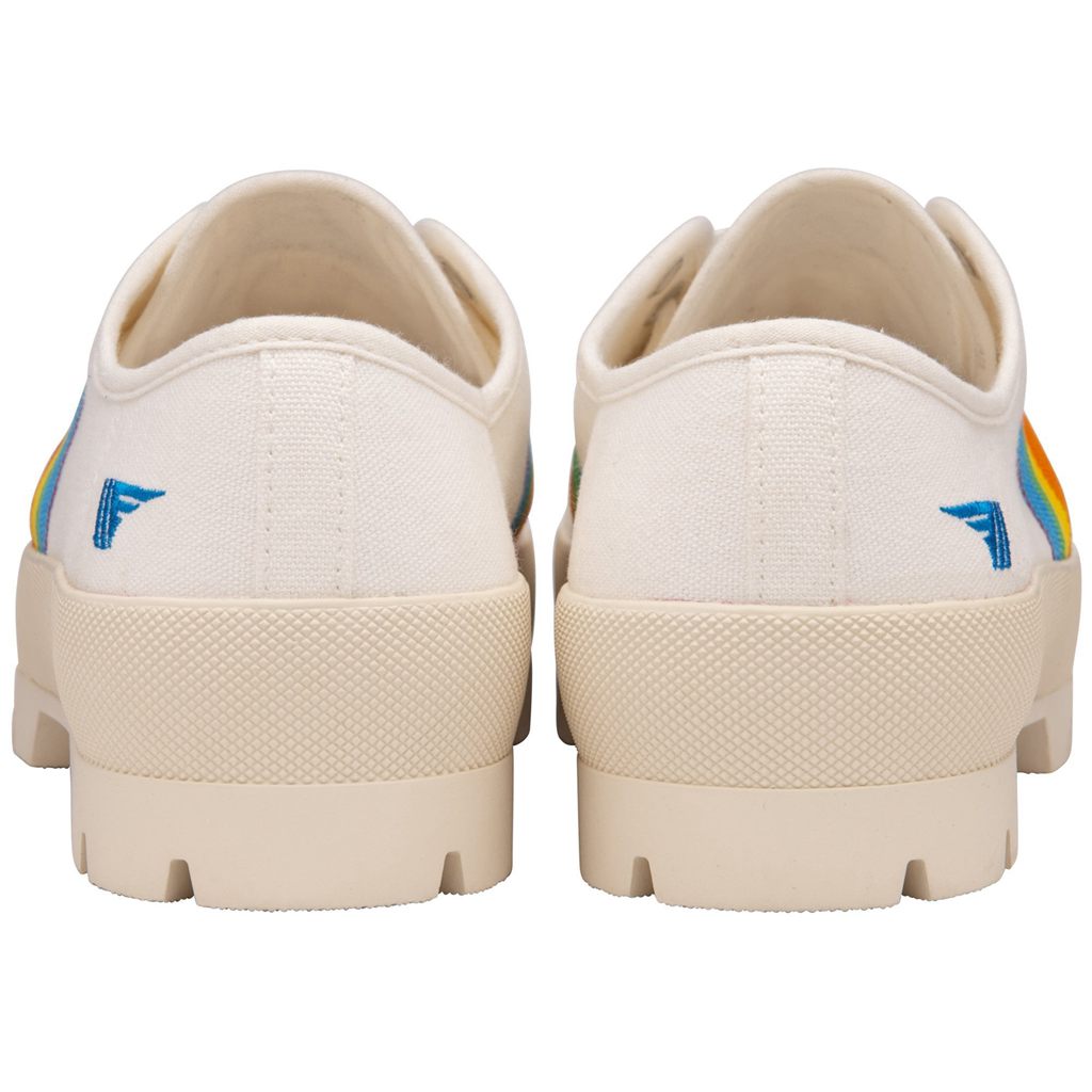 Gola Vegan Classics Coaster Peak Rainbow Shoes Bílé CZ | OGBE-46103
