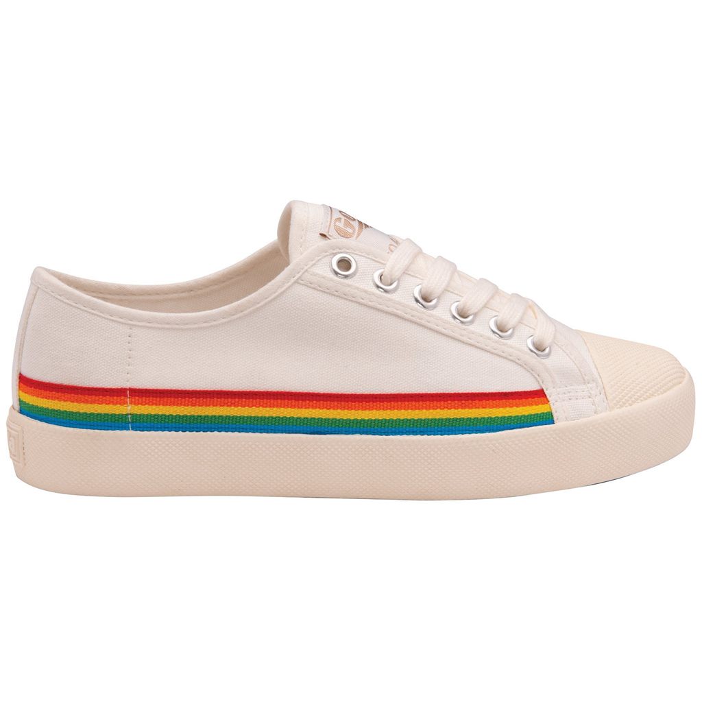 Gola Vegan Classics Coaster Rainbow Drop Shoes Bílé CZ | VAEH-69015