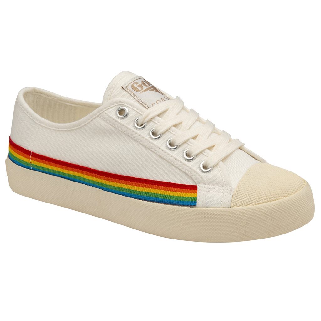 Gola Vegan Classics Coaster Rainbow Drop Shoes Bílé CZ | VAEH-69015