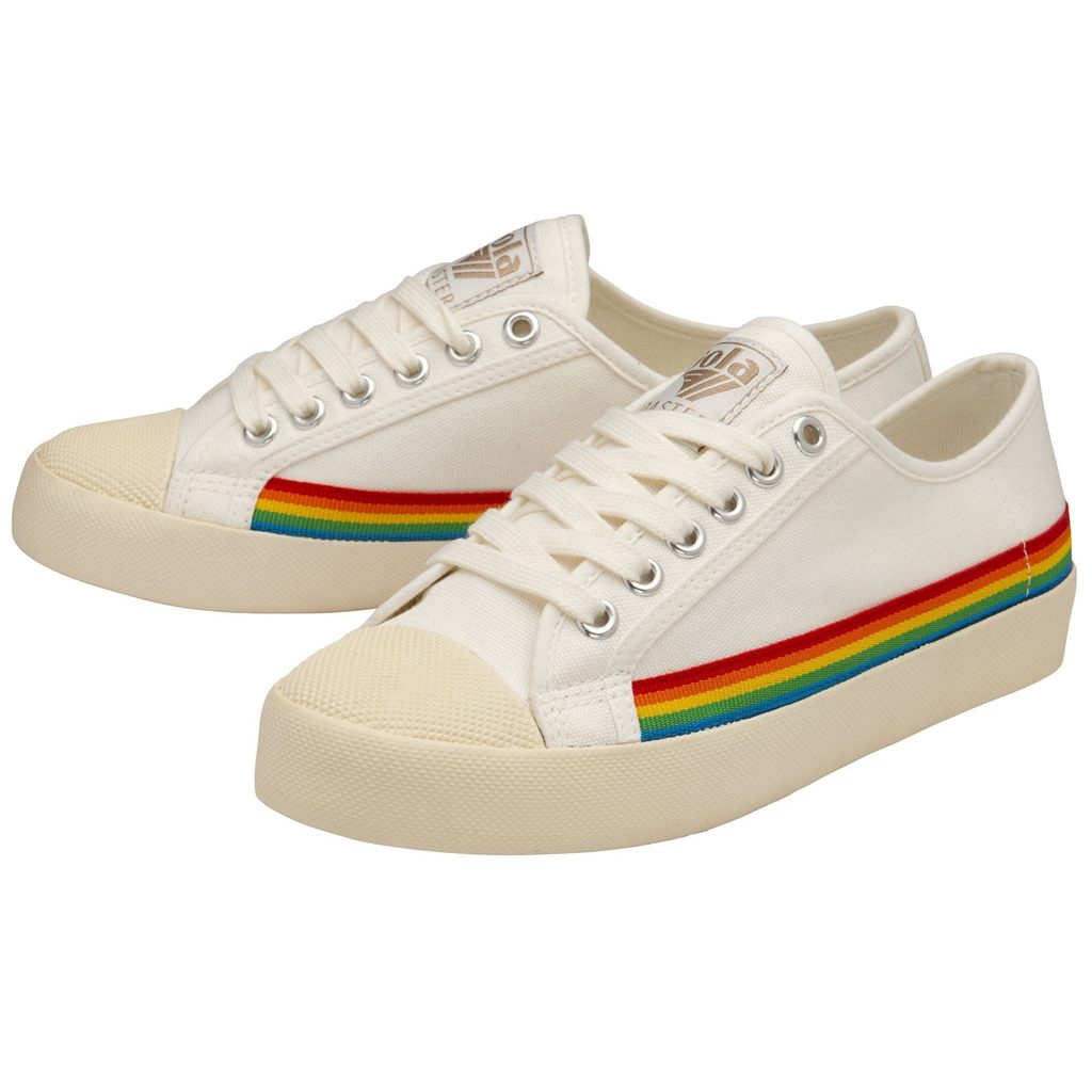 Gola Vegan Classics Coaster Rainbow Drop Shoes Bílé CZ | VAEH-69015