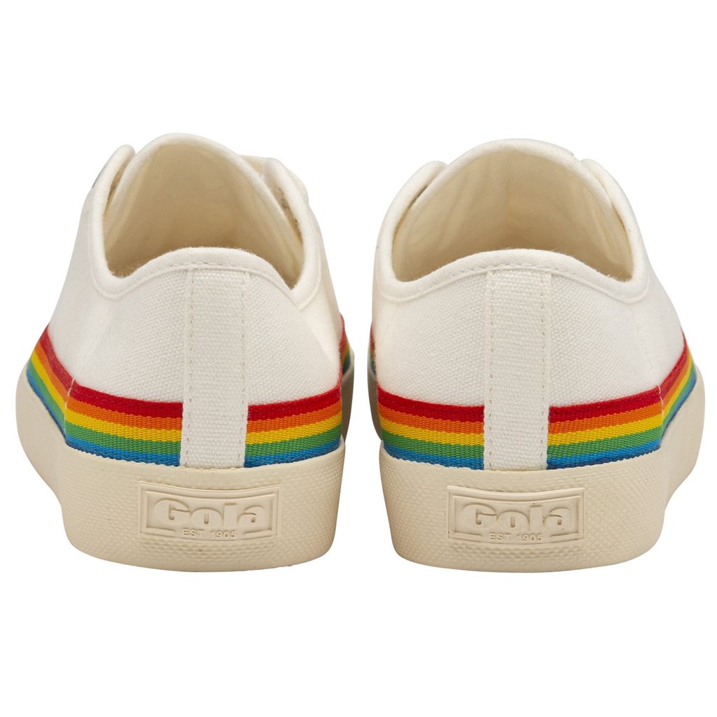 Gola Vegan Classics Coaster Rainbow Drop Shoes Bílé CZ | VAEH-69015