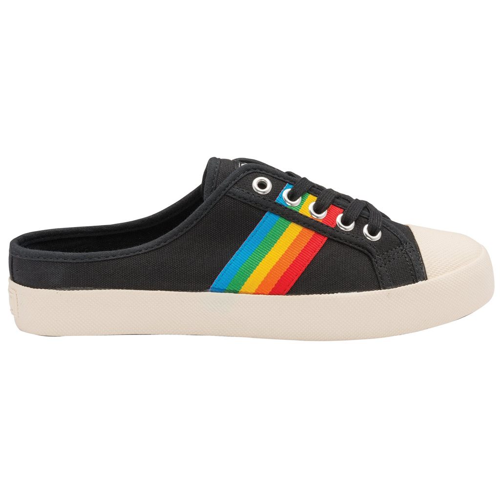 Gola Vegan Classics Coaster Rainbow Mule Plimsolls Shoes Černé CZ | OJAM-75261