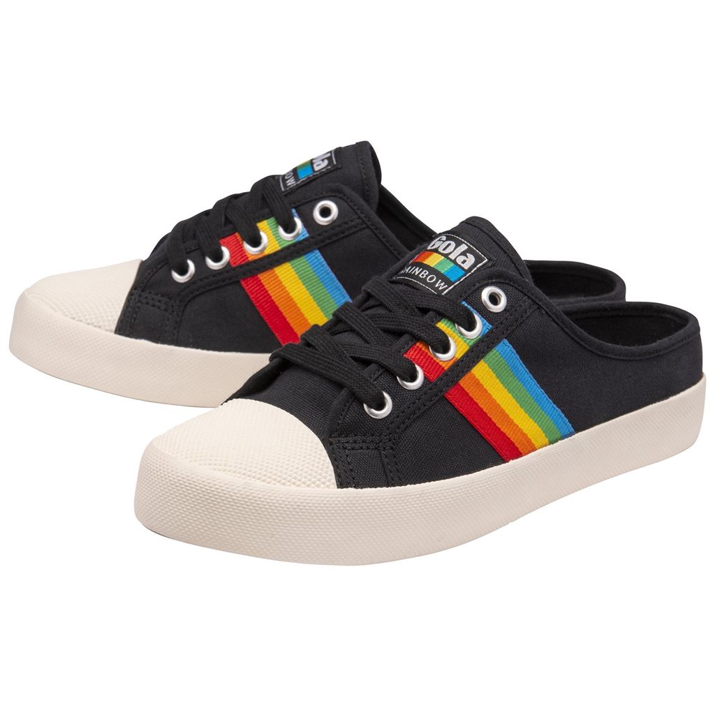 Gola Vegan Classics Coaster Rainbow Mule Plimsolls Shoes Černé CZ | OJAM-75261