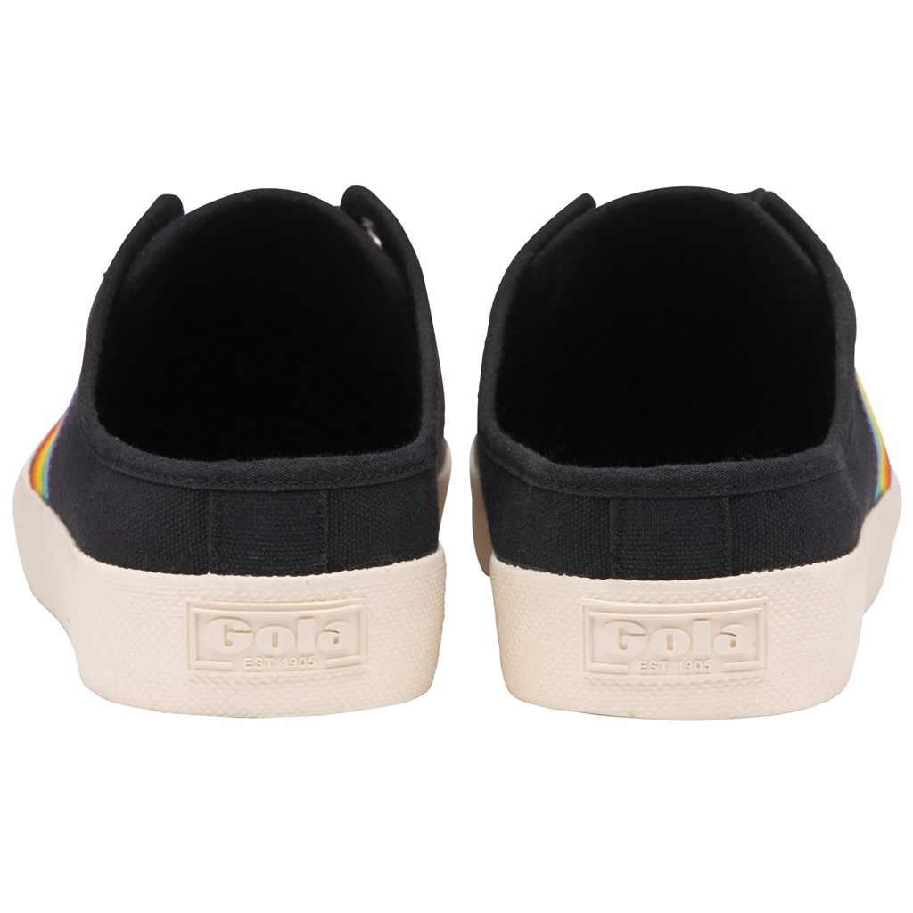 Gola Vegan Classics Coaster Rainbow Mule Plimsolls Shoes Černé CZ | OJAM-75261
