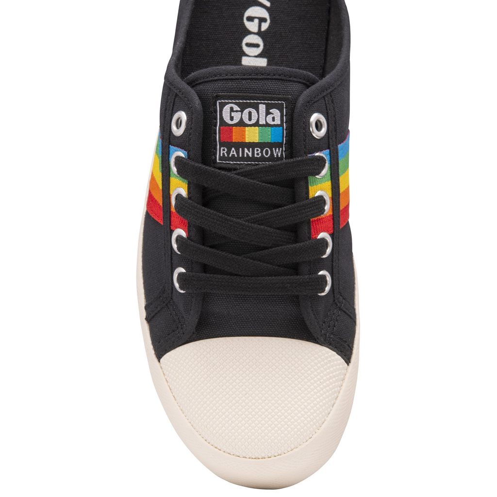 Gola Vegan Classics Coaster Rainbow Mule Plimsolls Shoes Černé CZ | OJAM-75261
