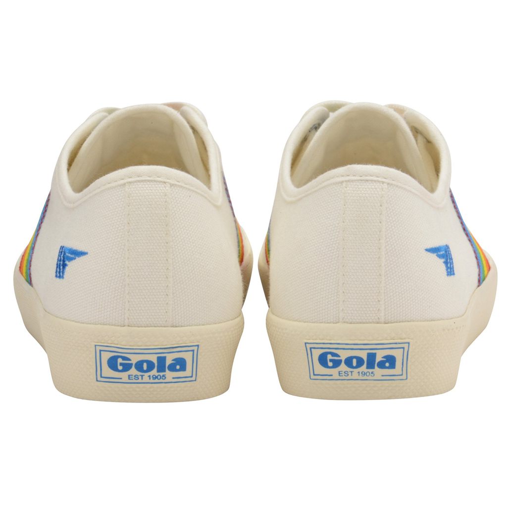 Gola Vegan Classics Coaster Rainbow Shoes Bílé CZ | KNCQ-75361