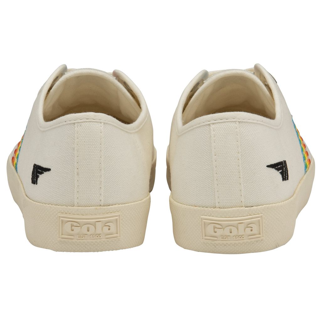 Gola Vegan Classics Coaster Rainbow Stitch Shoes Bílé CZ | MILW-09536