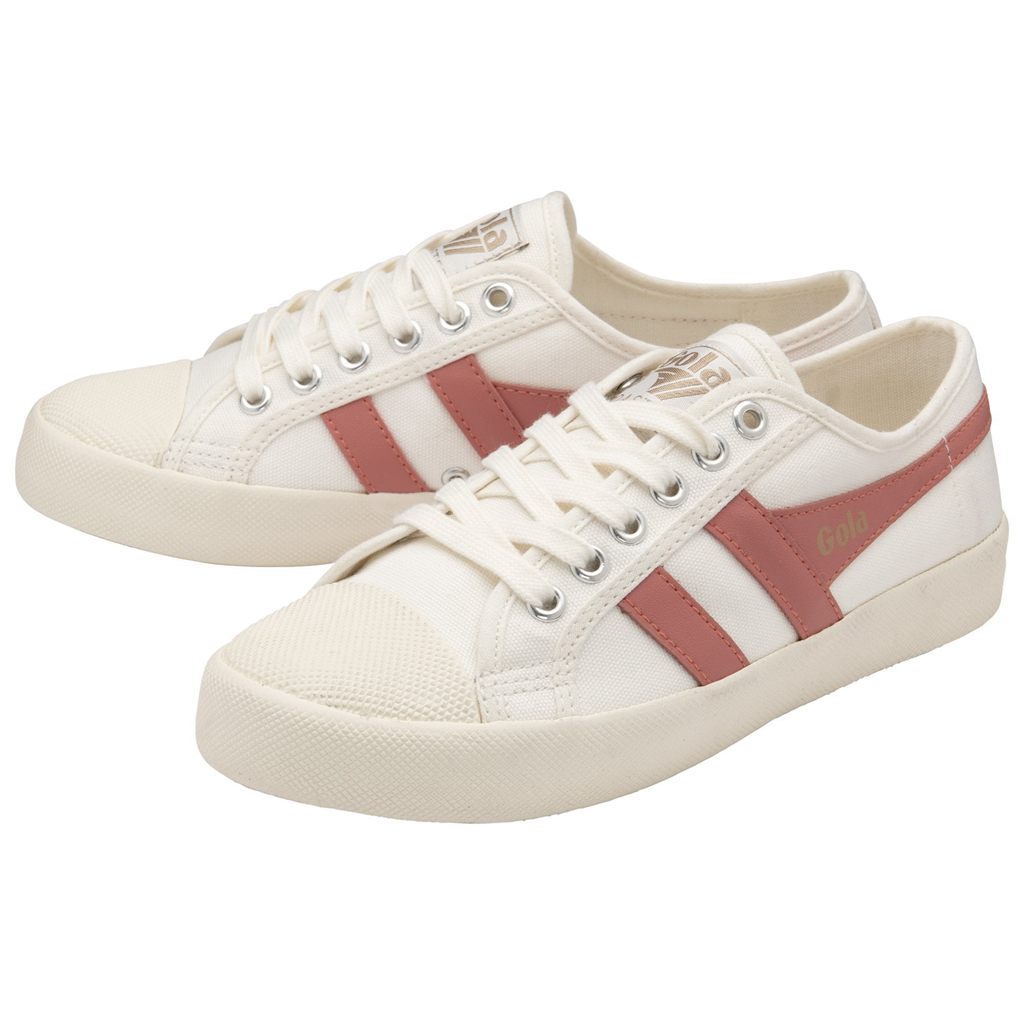 Gola Vegan Classics Coaster Shoes Bílé Koralove Růžové CZ | VPLO-69538