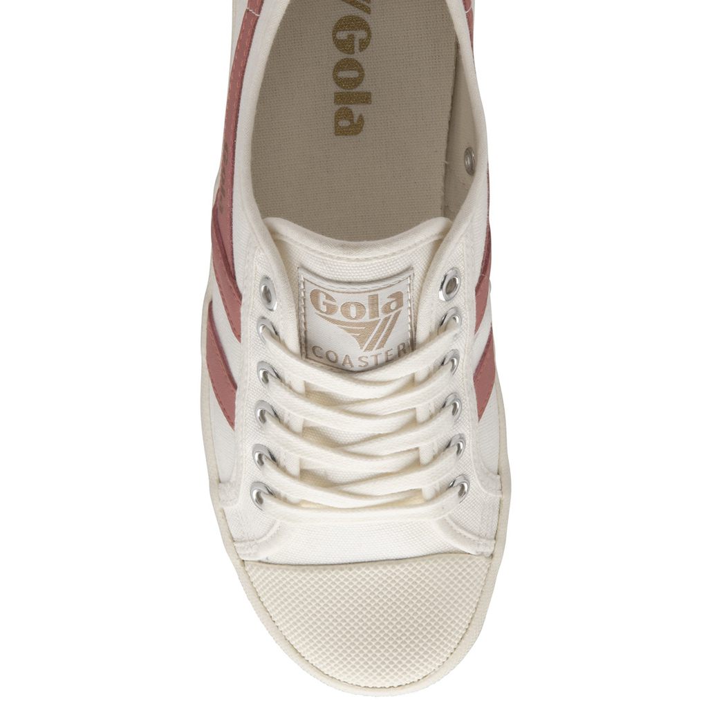 Gola Vegan Classics Coaster Shoes Bílé Koralove Růžové CZ | VPLO-69538
