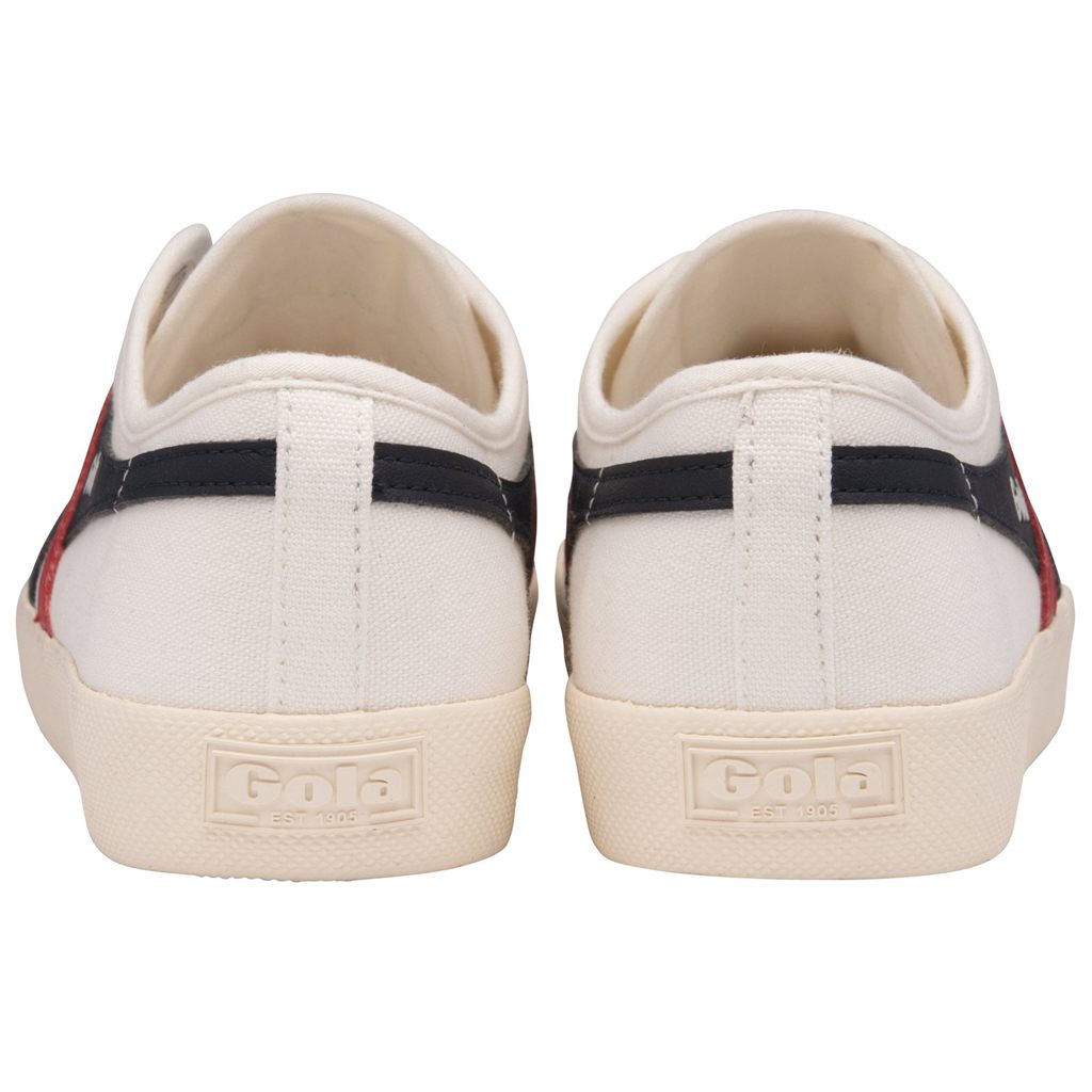 Gola Vegan Classics Coaster Shoes Bílé Tmavě Blankyt Červené CZ | MFAJ-30194