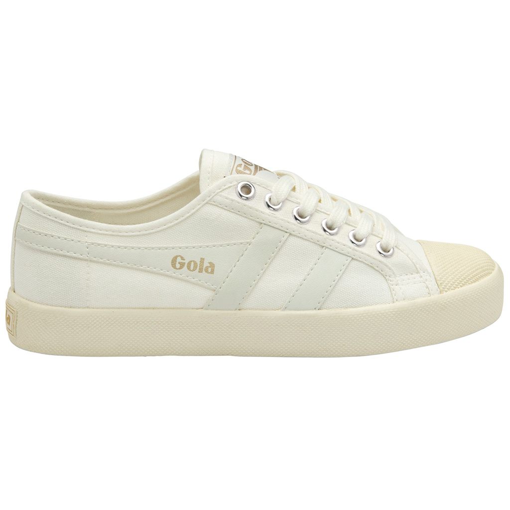 Gola Vegan Classics Coaster Shoes Bílé Zlaté CZ | KDZM-15279