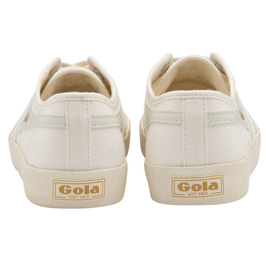 Gola Vegan Classics Coaster Shoes Bílé Zlaté CZ | KDZM-15279
