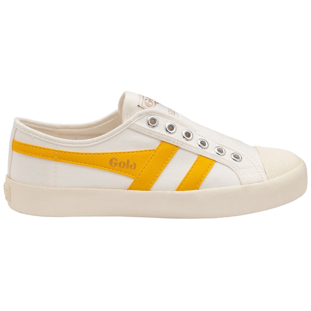 Gola Vegan Classics Coaster Slip Shoes Bílé CZ | ETNL-64173