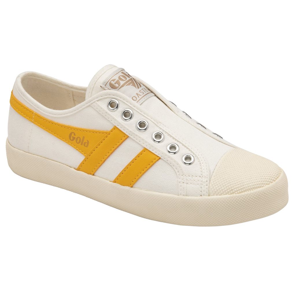 Gola Vegan Classics Coaster Slip Shoes Bílé CZ | ETNL-64173