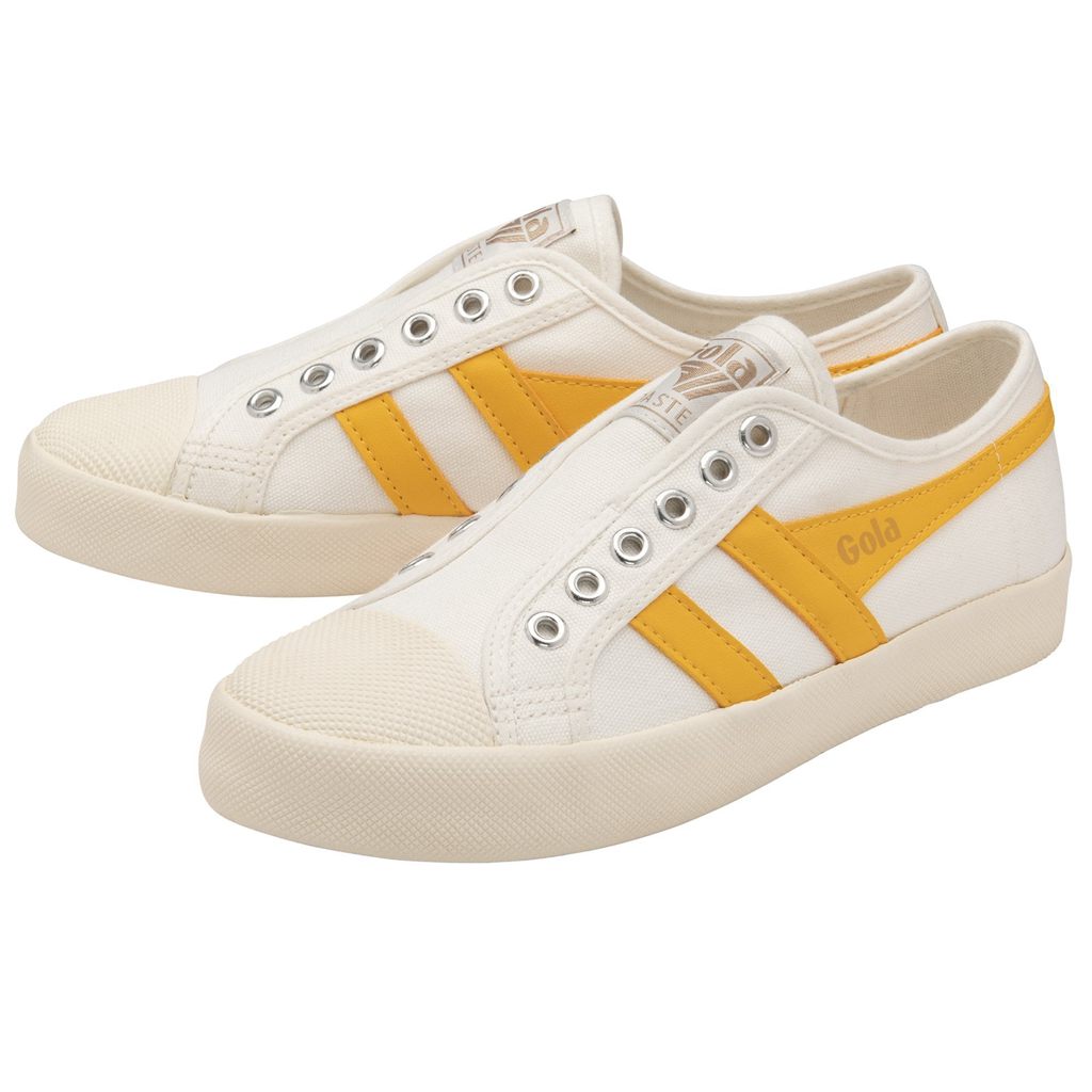 Gola Vegan Classics Coaster Slip Shoes Bílé CZ | ETNL-64173