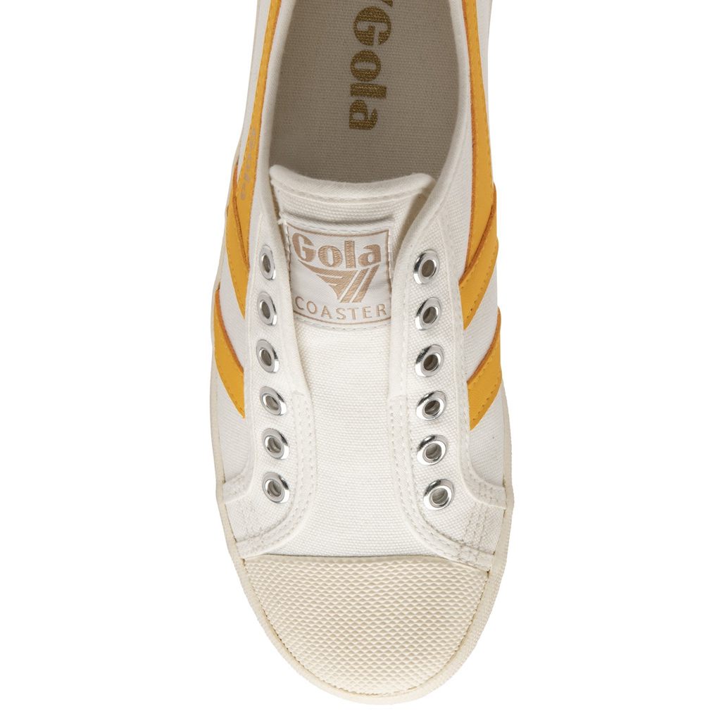 Gola Vegan Classics Coaster Slip Shoes Bílé CZ | ETNL-64173