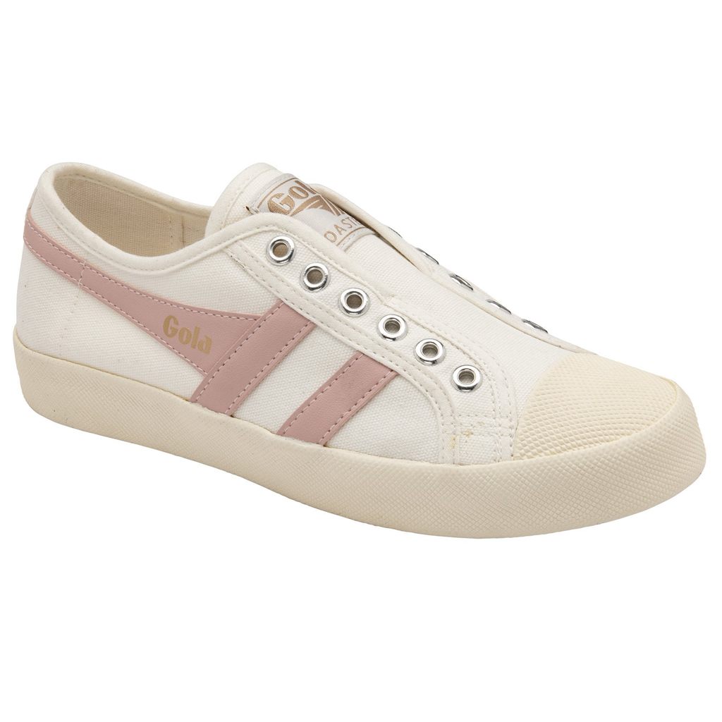 Gola Vegan Classics Coaster Slip Shoes Bílé Růžové CZ | VQBR-10943