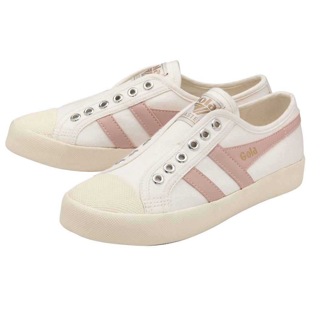 Gola Vegan Classics Coaster Slip Shoes Bílé Růžové CZ | VQBR-10943
