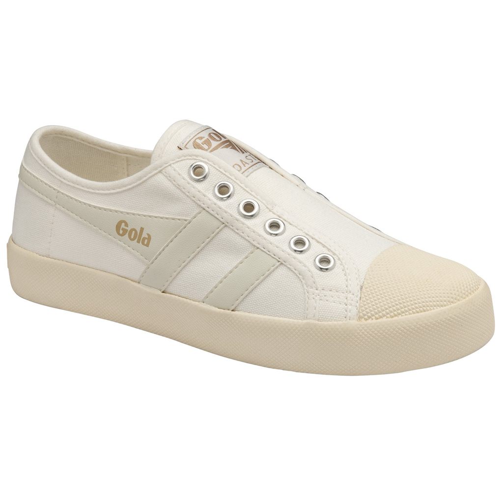 Gola Vegan Classics Coaster Slip Shoes Bílé Bílé CZ | POAX-82546