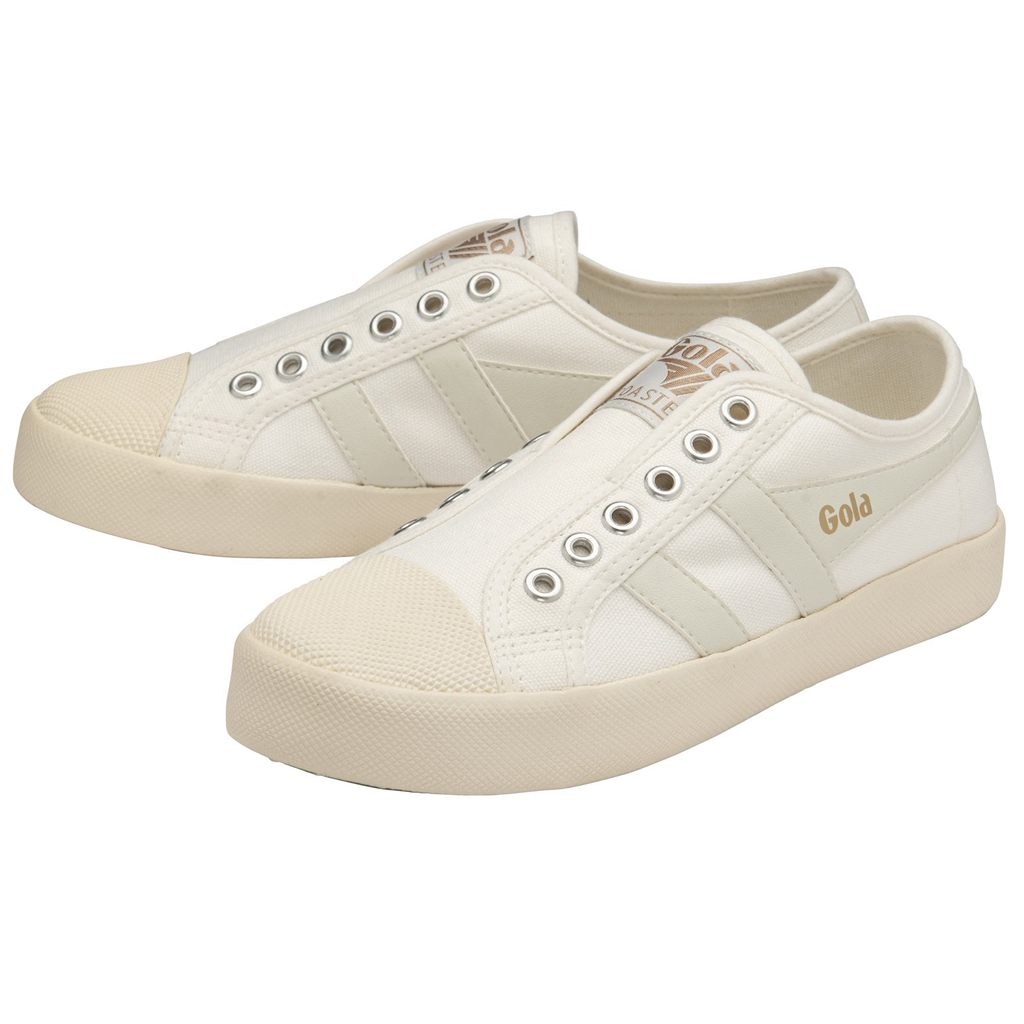 Gola Vegan Classics Coaster Slip Shoes Bílé Bílé CZ | POAX-82546