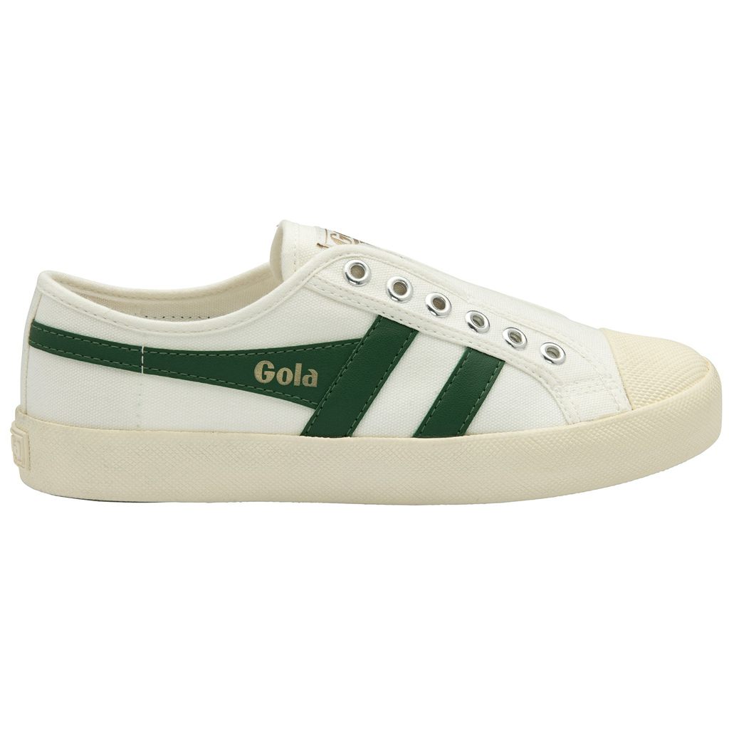 Gola Vegan Classics Coaster Slip Shoes Bílé Zelene CZ | OFHQ-19678