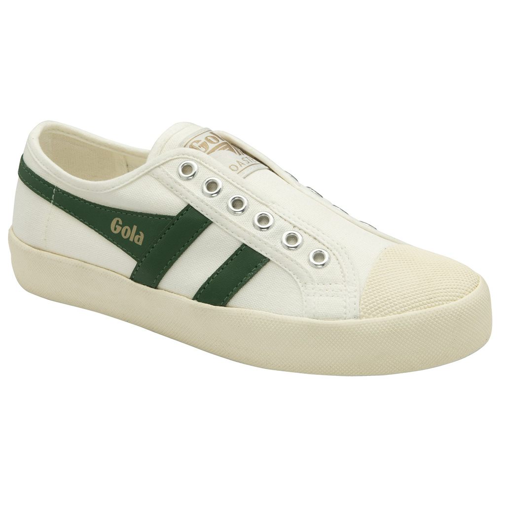 Gola Vegan Classics Coaster Slip Shoes Bílé Zelene CZ | OFHQ-19678