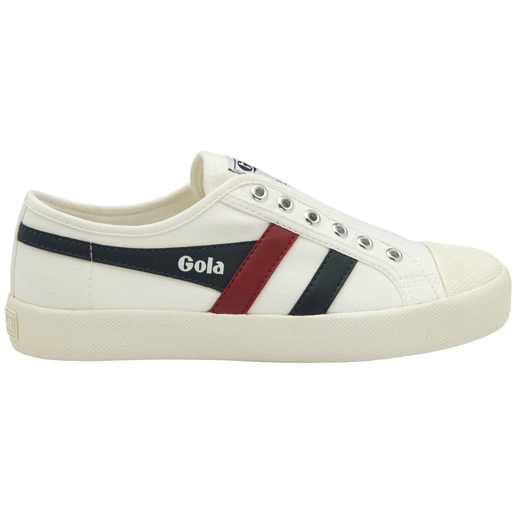Gola Vegan Classics Coaster Slip Shoes Bílé Tmavě Blankyt Červené CZ | KLXU-01693
