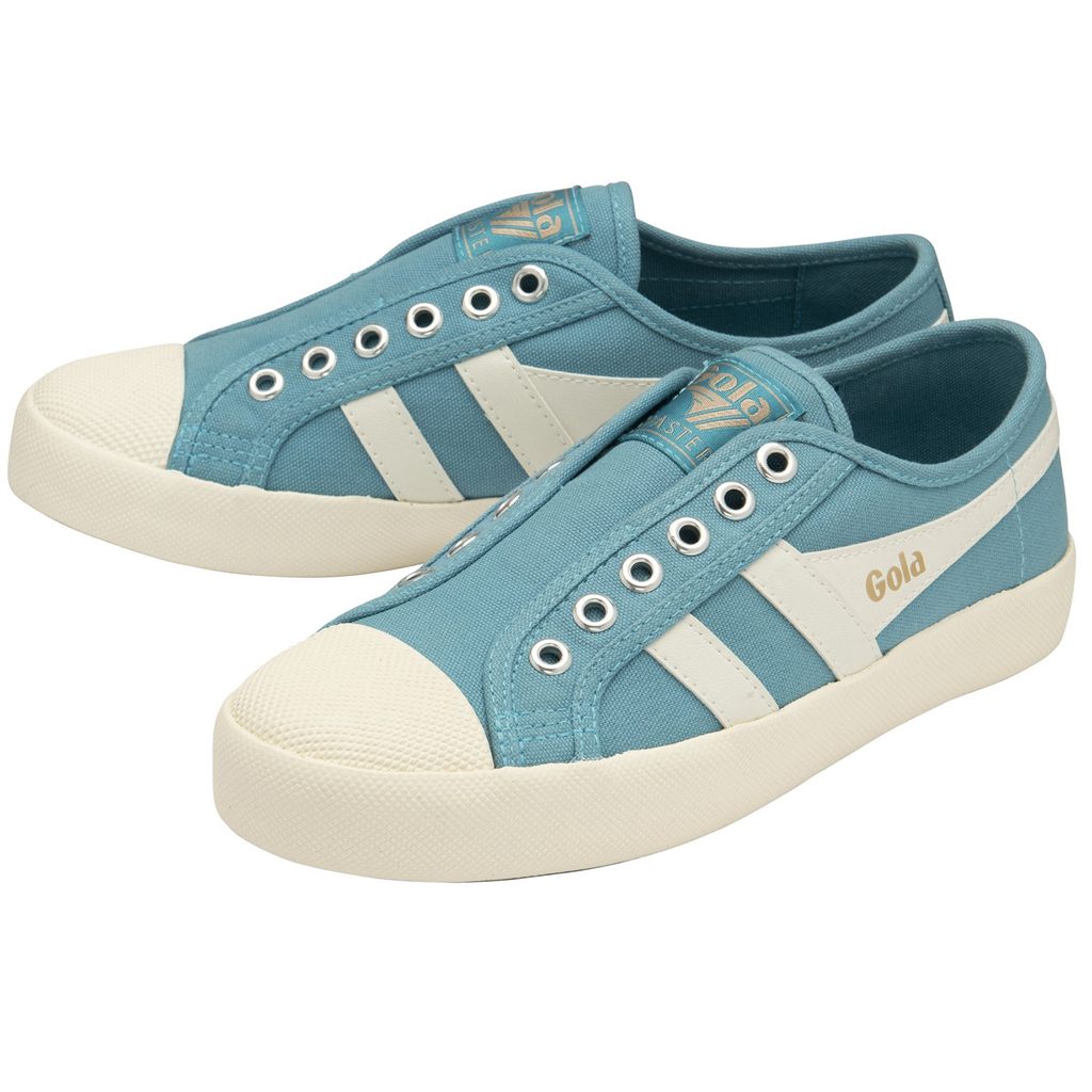 Gola Vegan Classics Coaster Slip Shoes Bílé CZ | EDIA-60192