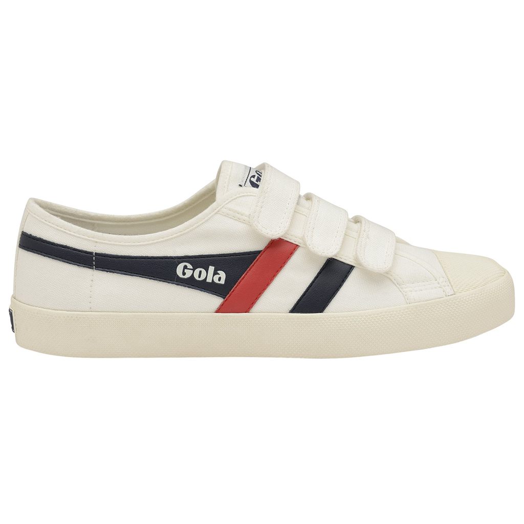 Gola Vegan Classics Coaster Strap Sneakers Bílé Tmavě Blankyt Červené CZ | MPCG-52480