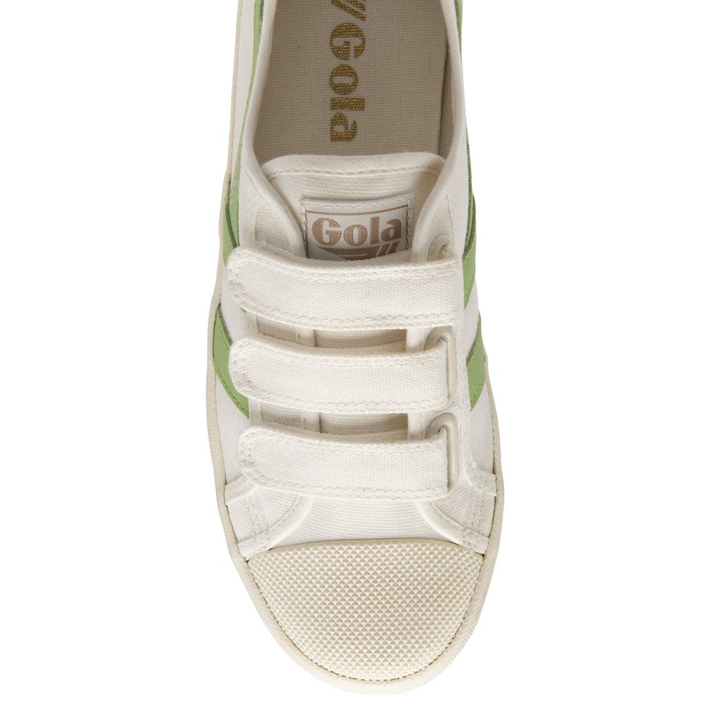 Gola Vegan Classics Coaster Strap Sneakers Bílé Zelene CZ | JWCG-34907