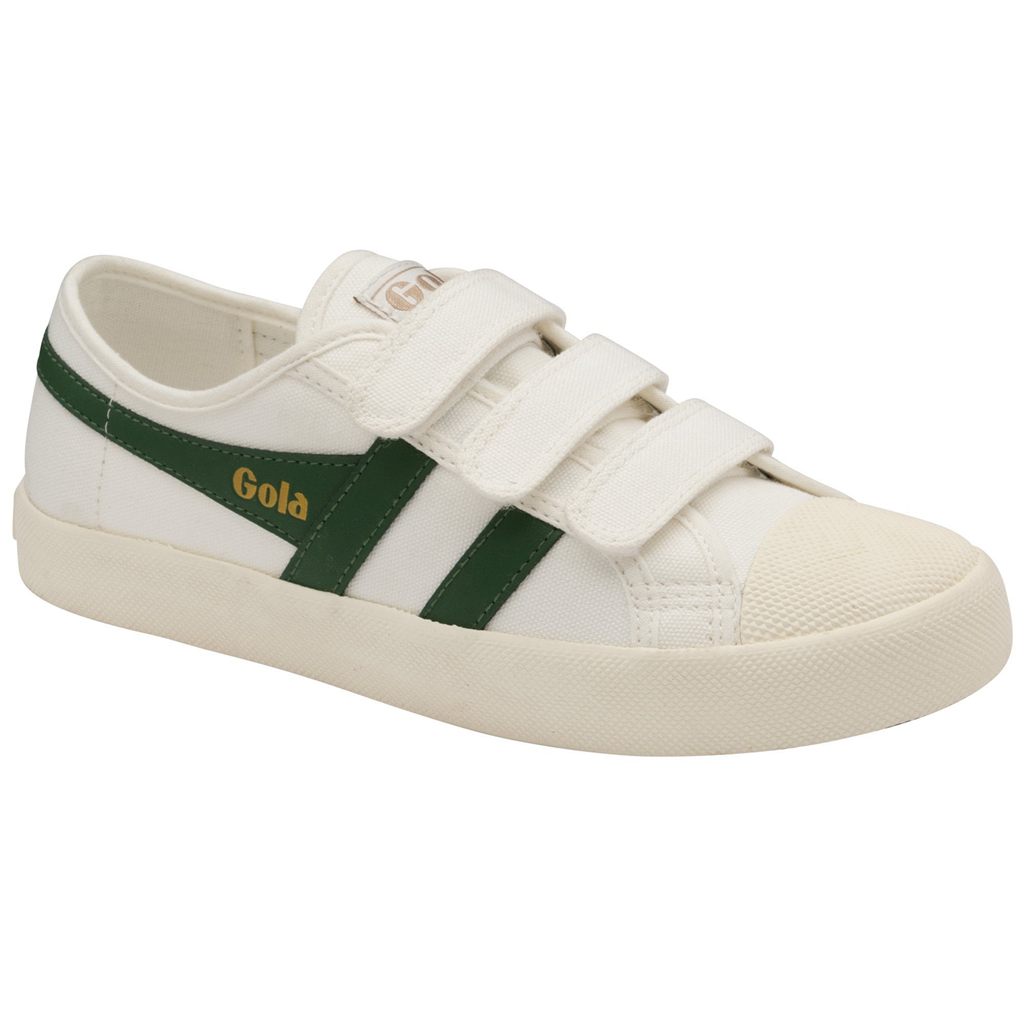 Gola Vegan Classics Coaster Strap Sneakers Bílé Tmavě Zelene CZ | NKOR-98732