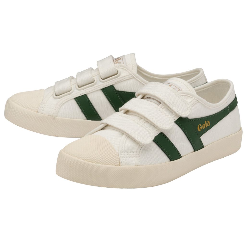 Gola Vegan Classics Coaster Strap Sneakers Bílé Tmavě Zelene CZ | NKOR-98732