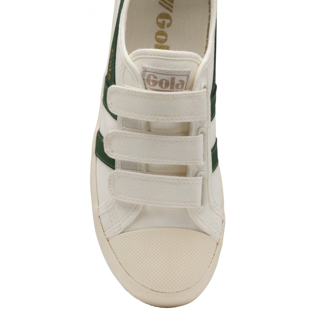 Gola Vegan Classics Coaster Strap Sneakers Bílé Tmavě Zelene CZ | NKOR-98732